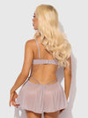 Presley Shine Mesh & Rhinestone Babydoll & G-String Set from Love It Curvy