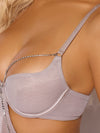Presley Shine Mesh & Rhinestone Babydoll & G-String Set from Love It Curvy