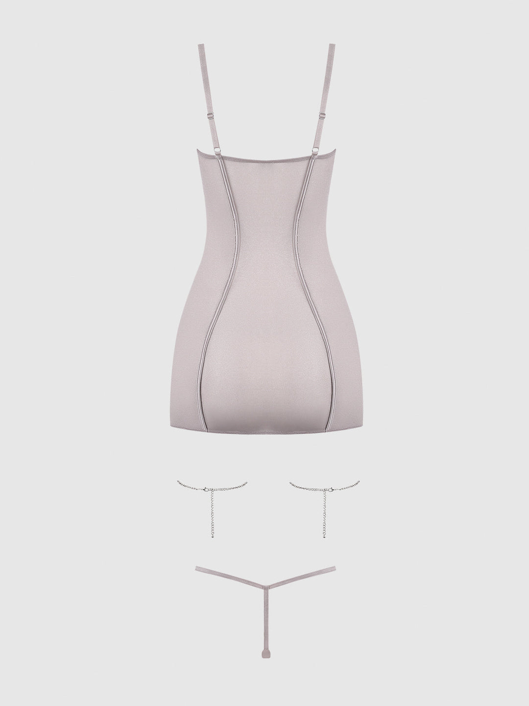 Presley Shine Mesh &amp; Rhinestone Chemise &amp; G-String Set from Love It Curvy