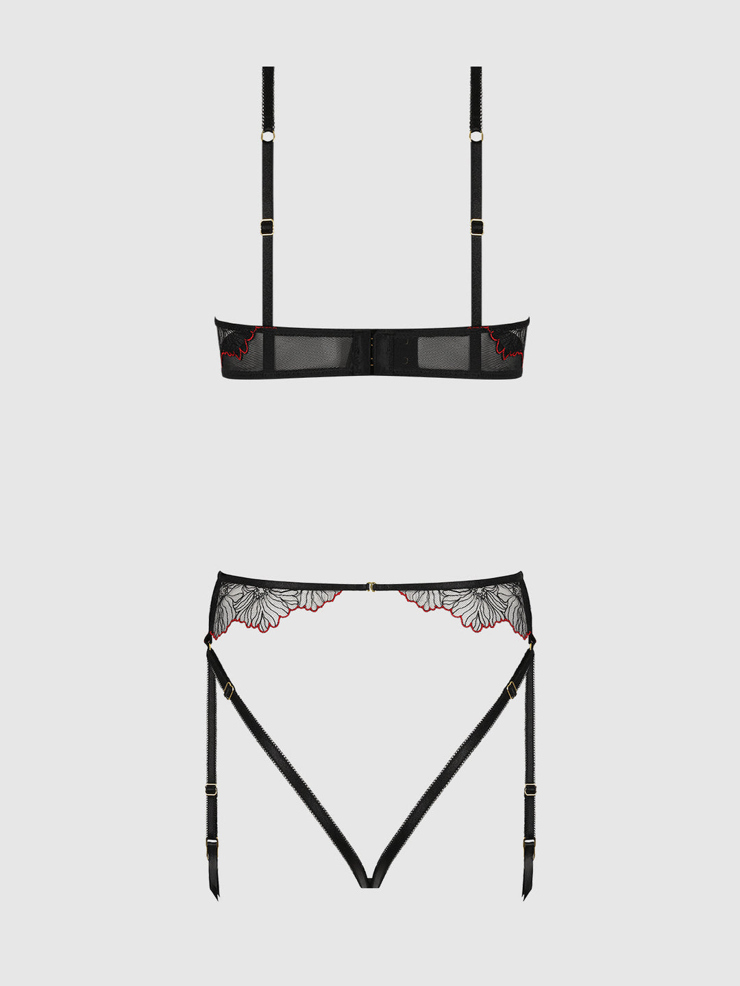 Ilena Embroidered Tulle Crotchless &amp; Open Back Teddy | Love It Curvy
