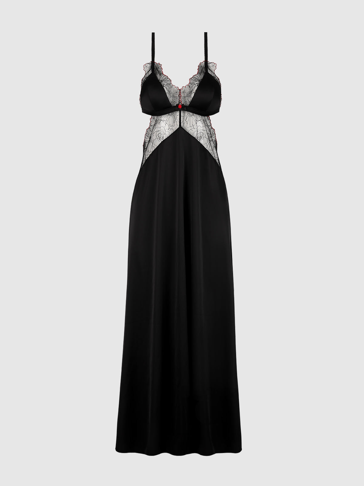 Ilena Embroidered Tulle Triangle Top Long Gown | Love It Curvy Secondary image