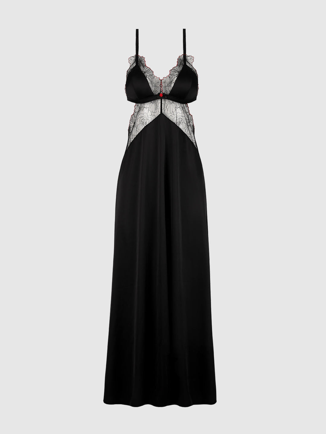Ilena Embroidered Tulle Triangle Top Long Gown | Love It Curvy