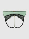 Lara Lace & Liquid Satin Pearl Crotchless Hipster from Love It Curvy