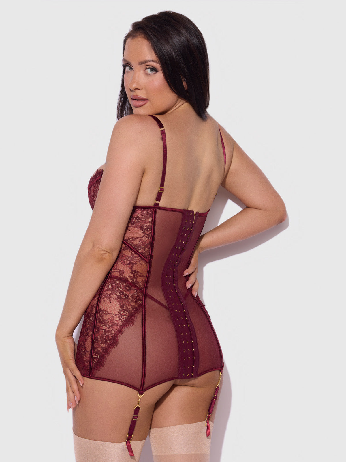 Liliana Lace & Mesh Chemise Set by House of Desire