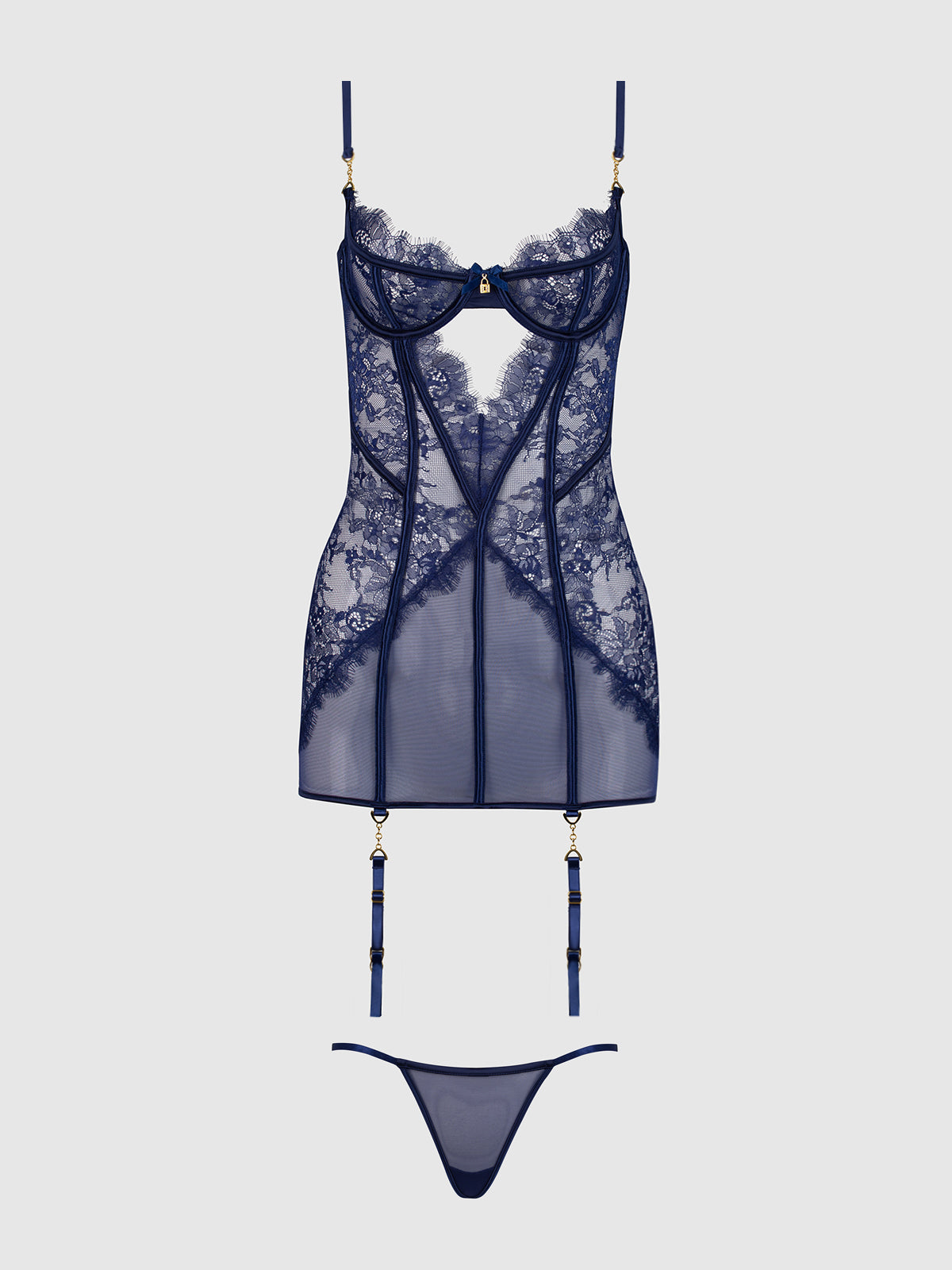 Liliana Lace & Mesh Chemise Set by House of Desire