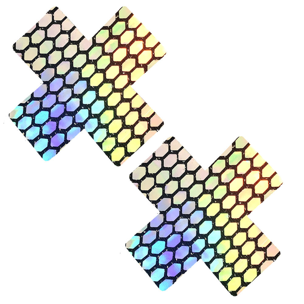 Mirrored Mayhem Super Holographic X Factor Nipztix Pasties - Love it Curvy