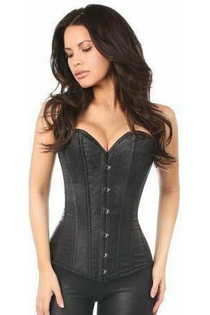 Lavish Black Brocade Corset - Love it Curvy