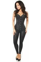 Lavish Black Brocade Corset - Love it Curvy
