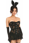 Lavish 4 PC Sexy Black Bunny Costume - Love it Curvy