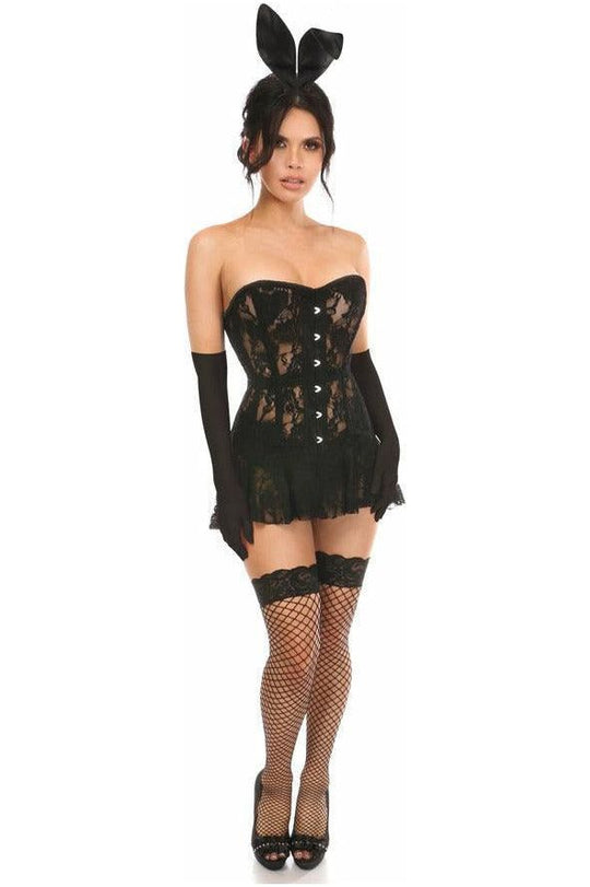 Lavish 4 PC Sexy Black Bunny Costume - Love it Curvy