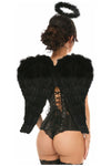 Lavish 3 PC Sexy Daring Dark Angel Corset Costume - Love it Curvy