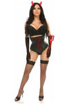 Lavish 4 PC Sexy Gothic Devil Corset Costume - Love it Curvy
