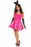 Lavish 5 PC Pink Patent Bunny Corset Costume - Love it Curvy