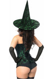 Lavish 3 PC Spellbound Green Lace Witch Corset Costume