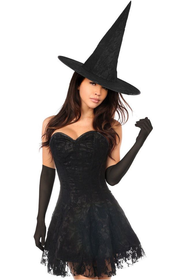 Lavish 3 PC Sultry Witch Corset Dress Costume - Love it Curvy