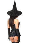 Lavish 3 PC Sheer Lace Witch Corset Costume - Love it Curvy