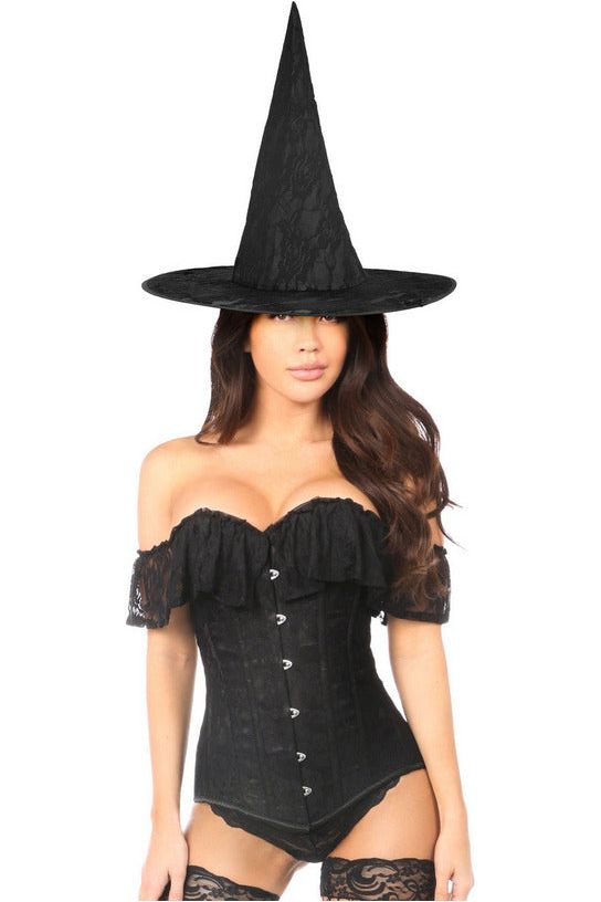 Lavish 3 PC Premium Lace Witch Corset Costume - Love it Curvy