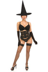 Lavish 3 PC Daring Witch Corset Costume - Love it Curvy
