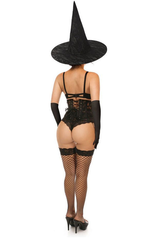 Lavish 3 PC Daring Witch Corset Costume - Love it Curvy