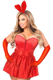 Lavish 5 PC Flirty Red Bunny Corset Costume