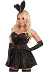 Lavish 5 PC Flirty Black Bunny Corset Costume - Love it Curvy