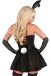 Lavish 5 PC Flirty Black Bunny Corset Costume - Love it Curvy