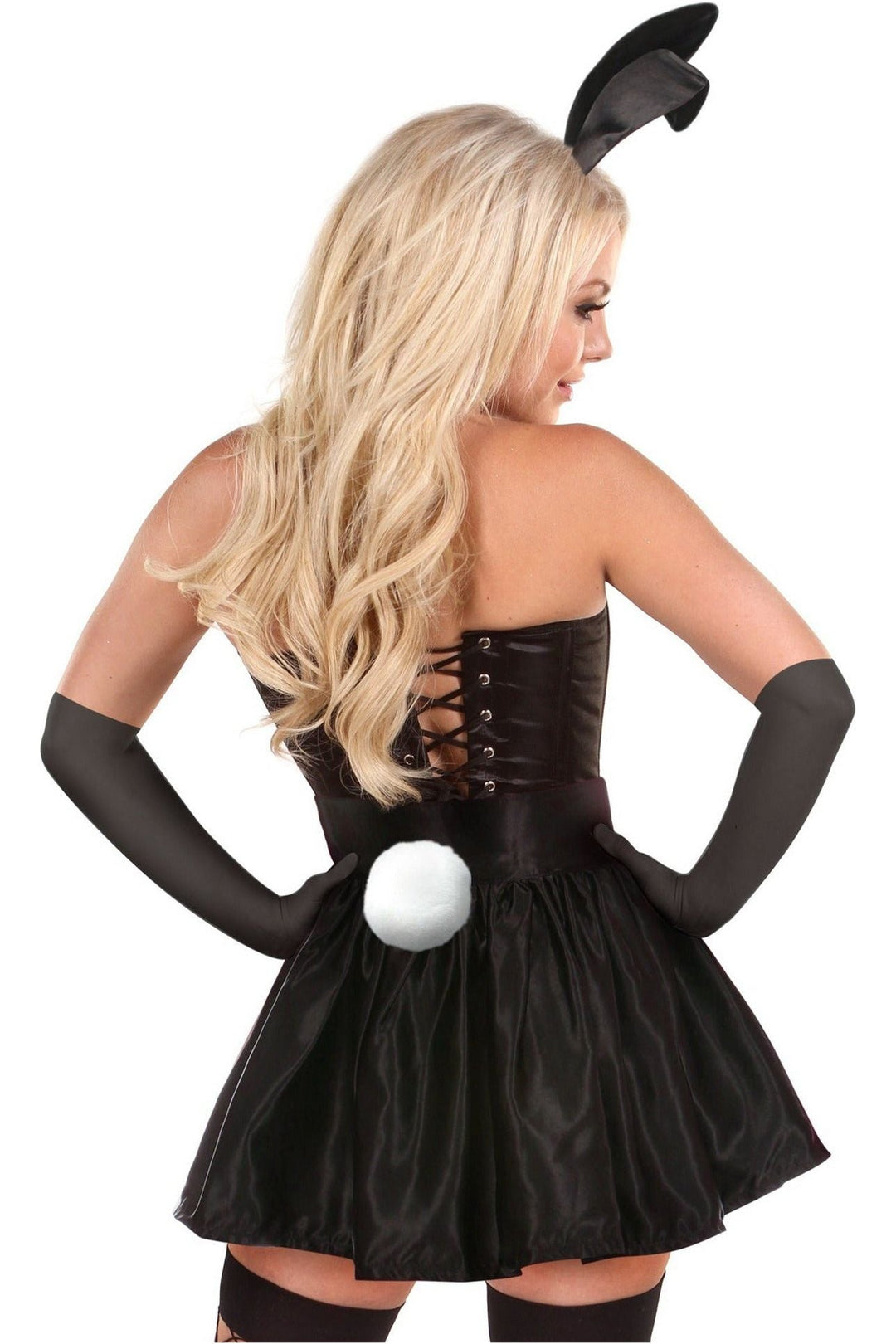 Lavish 5 PC Flirty Black Bunny Corset Costume - Love it Curvy