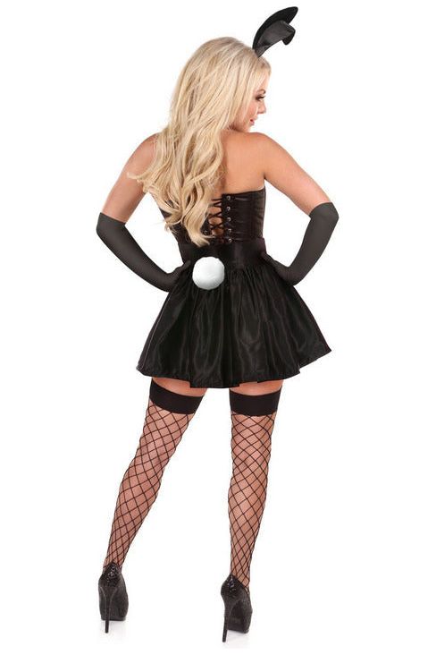 Lavish 5 PC Flirty Black Bunny Corset Costume - Love it Curvy