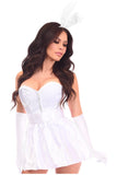 Lavish 5 PC White Bunny Corset Costume