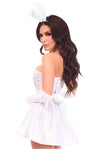 Lavish 5 PC White Bunny Corset Costume - Love it Curvy