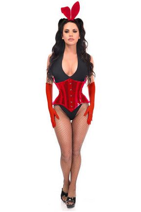 Lavish 4 PC Red Festival Bunny Corset Costume - Love it Curvy