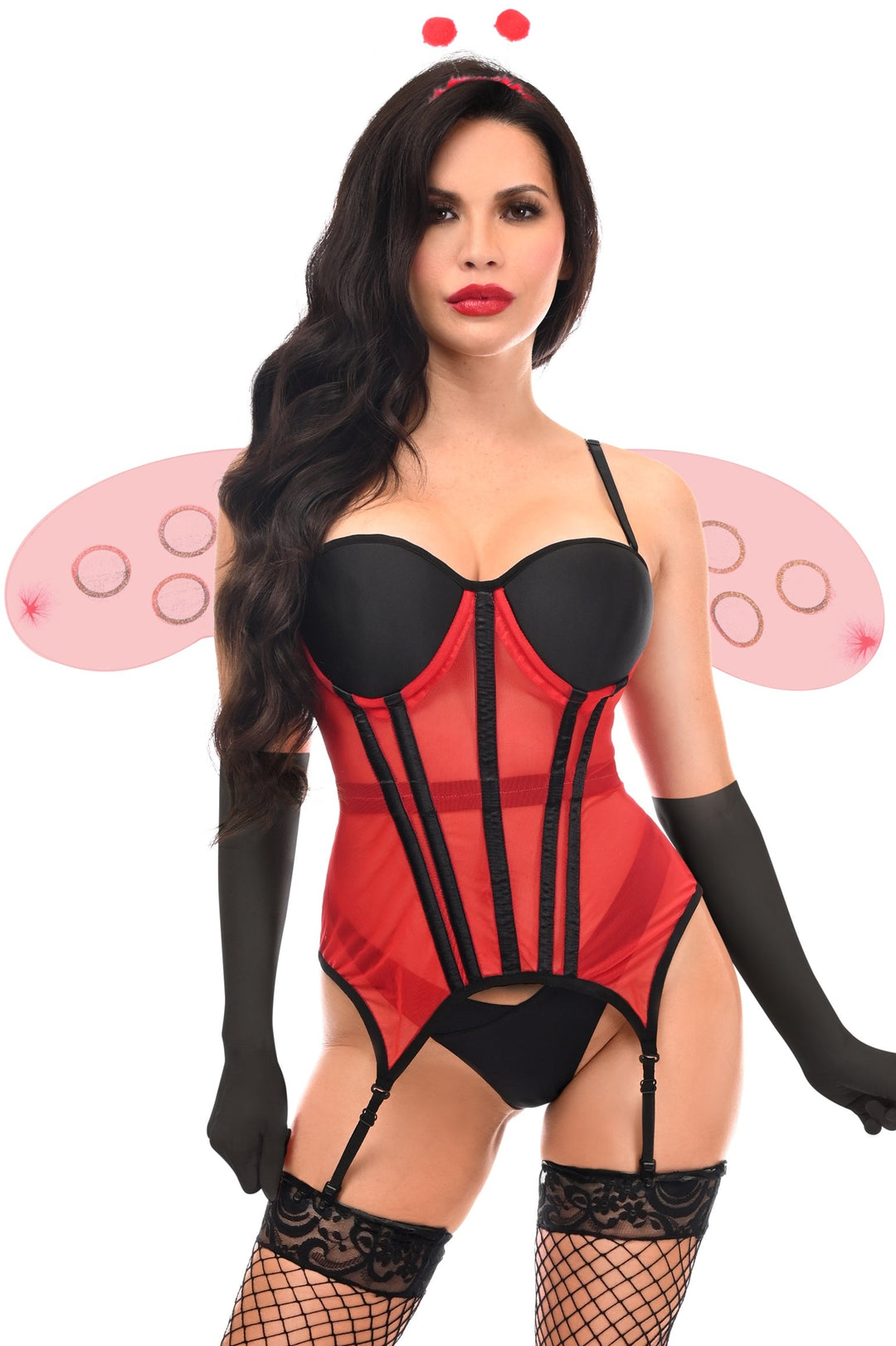 Lavish 4 PC Sexy Ladybug Lingerie Costume - Love it Curvy