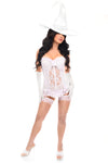 Lavish 3 PC White Witch Bustier Corset Costume - Love it Curvy