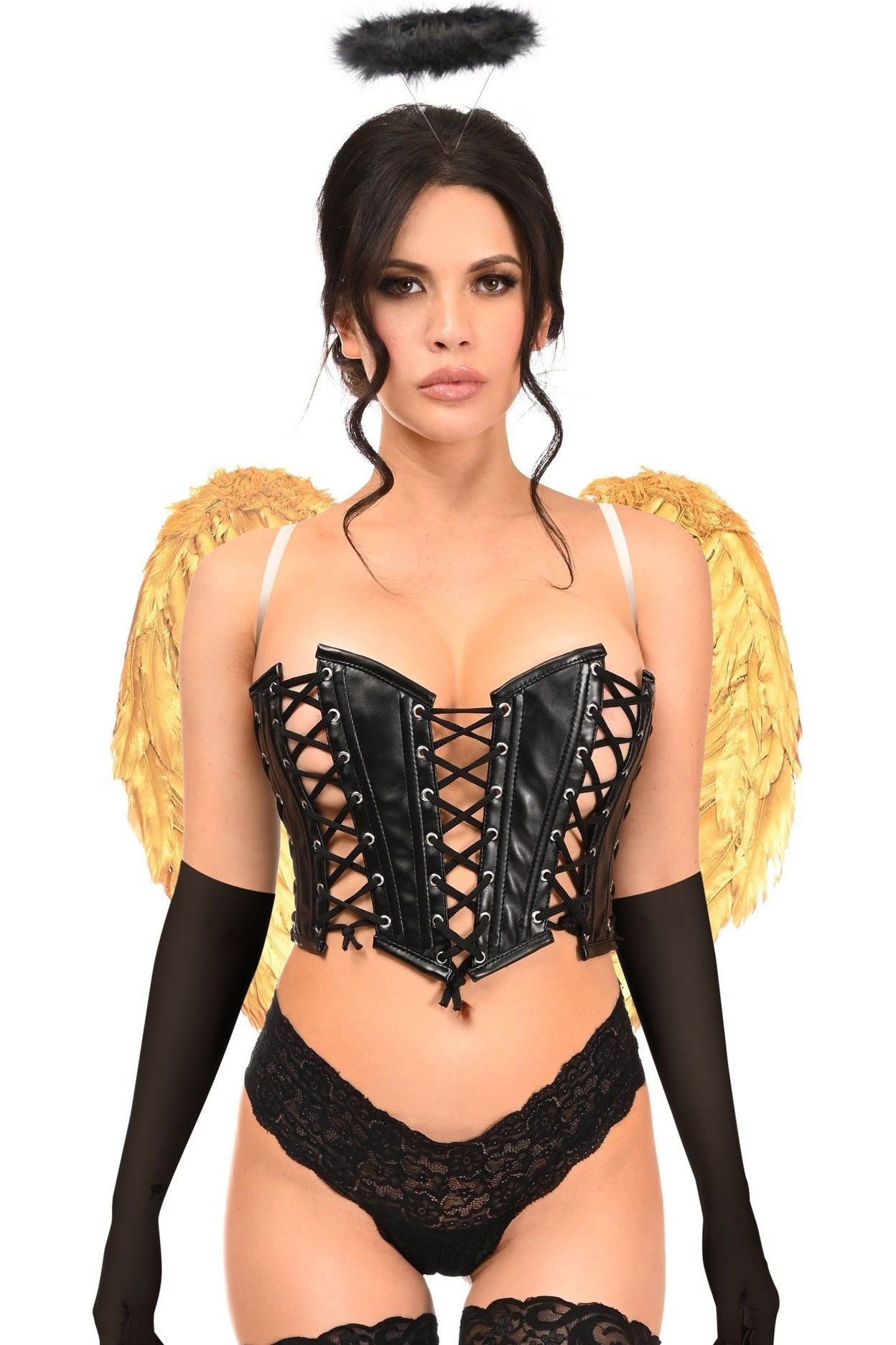 Lavish 4 PC Golden Angel Corset Costume