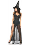 Lavish 3 PC Evil Witch Corset Costume - Love it Curvy