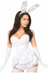 Lavish 4 PC White Bunny Corset Costume - Love it Curvy