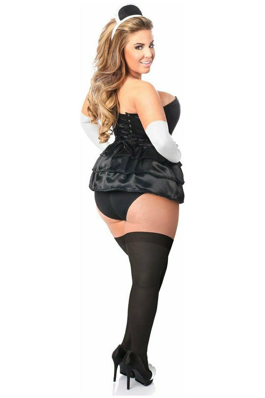 Lavish 5 PC Frisky French Maid Corset Costume - Love it Curvy