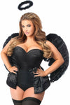 Lavish 4 PC Angel of Darkness Corset Costume - Love it Curvy