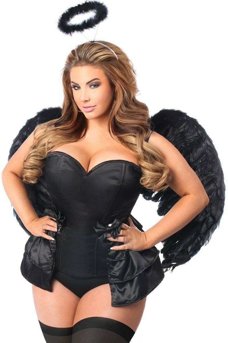 Lavish 4 PC Angel of Darkness Corset Costume - Love it Curvy