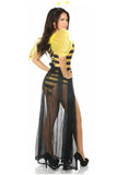 Lavish 4 PC Sexy Bumblebee Corset Costume