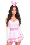 Lavish 5 PC Pink Bunny Corset Costume - Love it Curvy