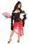 Lavish 6 PC Saloon Girl Corset Costume - Love it Curvy
