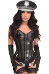Lavish 4 PC Clear Black Cop Corset Costume - Love it Curvy