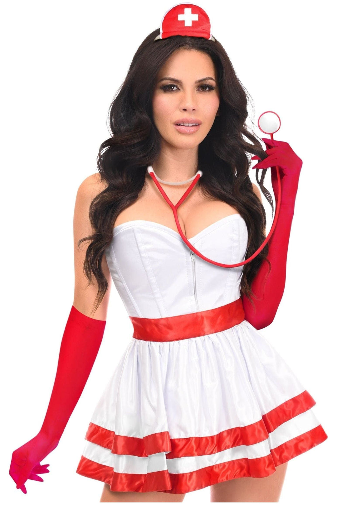Lavish 5 PC Heart Stopper Nurse Corset Costume - Love it Curvy