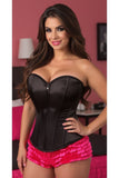 Lavish Black Sweetheart Front Zipper Corset