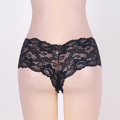 Sheer Floral Lace Brief Panties | Love It Curvy