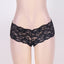 Sexy Sheer Floral Lace Brief Panties in black - Love It Curvy