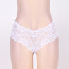 Sexy Sheer Floral Lace Brief Panties in pink - Love It Curvy