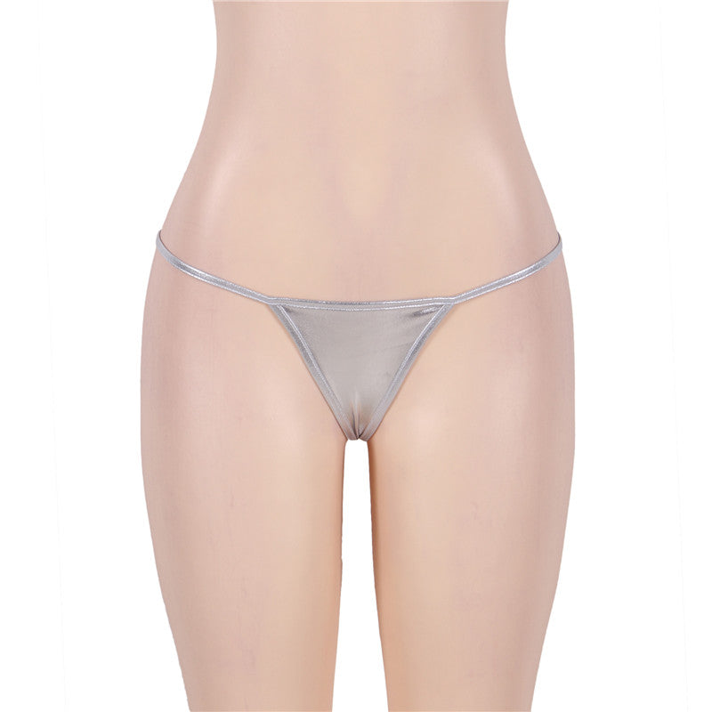 Metallic Faux Leather G-String Thong | Love It Curvy