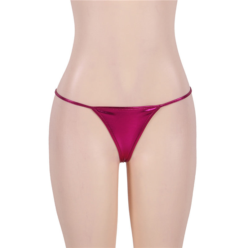 Metallic Faux Leather G-String Thong | Love It Curvy